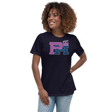 Load image into Gallery viewer, PH LOGO WOMANS TEE (PURPLE/NAVY)
