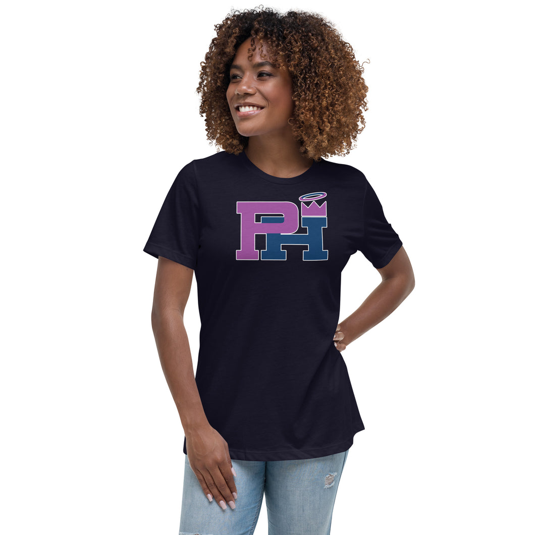 PH LOGO WOMANS TEE (PURPLE/NAVY)